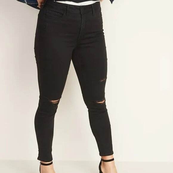 High-Waisted Rockstar Super-Skinny Jeans - Picture 1 of 5